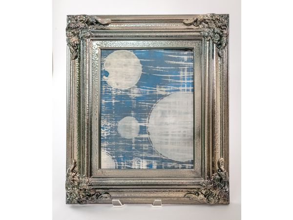 Blue Bubble Antique Mirror | Flash Finish Frame